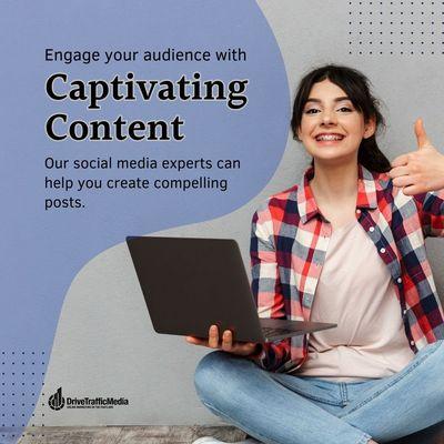 Engage your audience with captivating content! Our social media experts can help you create compelling posts.