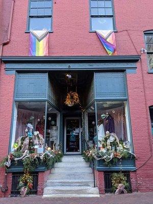 Entrance and window displays