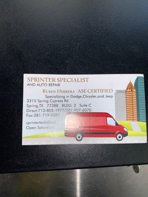 Sprinter Specialists