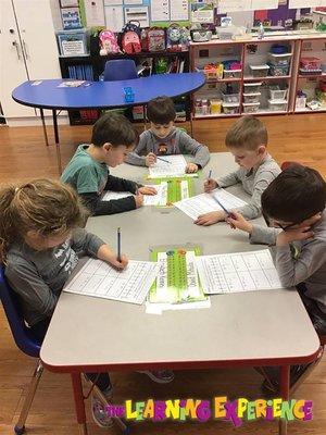 Our kindergartners were all so focused and hard at work.