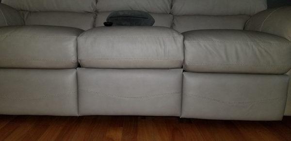 Left couch seat not even, when you sit it slants inward to the middle