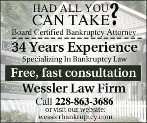 Wessler Law Firm is a small family owned law firm that has been specializing in bankruptcy law since 1982.   228-863-3686