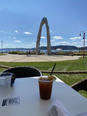 Hudson River view with Bloody Mary.