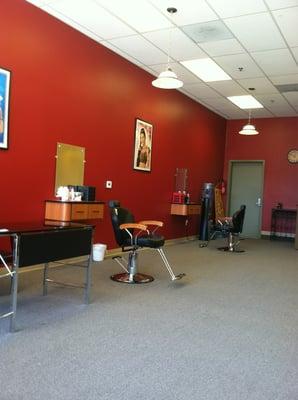 Inside of salon