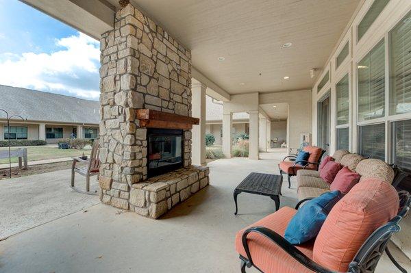 Arabella of Athens Courtyard and Outdoor Fireplace