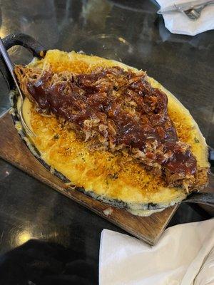 Baked Mac N Cheese with BBQ pork