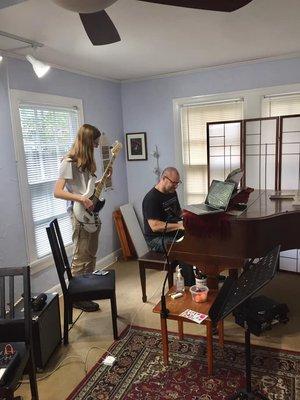 Jamming at a Jazz/Pop/Rock session