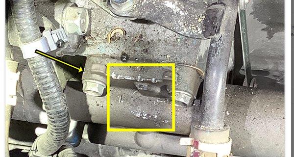 Here are marks from when the tow truck driver was trying to hit the starter but was hitting the shift solenoid.