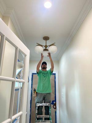 Professional installation of lights