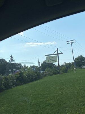 Sign along the main road