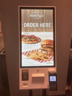 The (laborious) touchscreen ordering system.