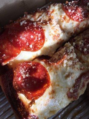 Italian cheese bread with pepperoni