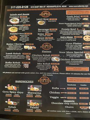 Menus