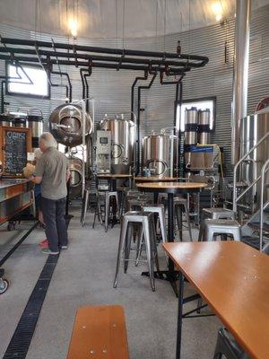 half of the brewery/tap room