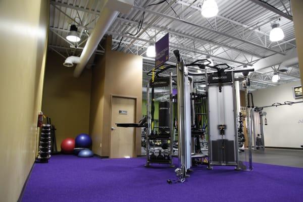 Functional Training area with Life Fitness Synrgy, TRX, kettle bells, punching bag and much more