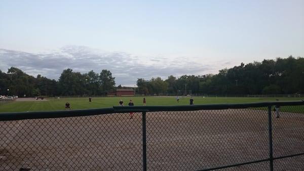 Back baseball field