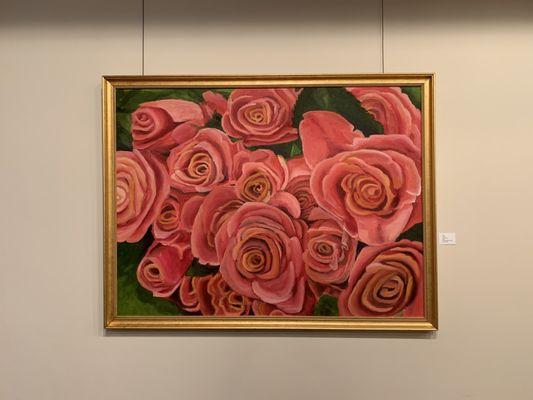 "Roses" oil on canvas by Jonathan Whitlock