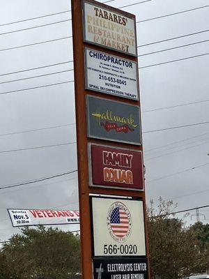 Sign from Pat Booker Rd. Across Arby's.