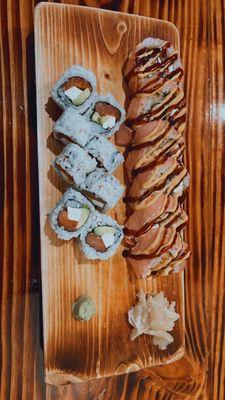 Philadelphia roll and Tiger Eye Roll