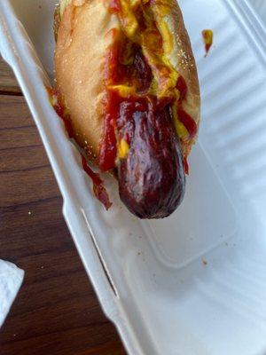 Dried up hotdog