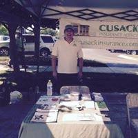 Cusack information table at the Oak Lawn Farmer's Market