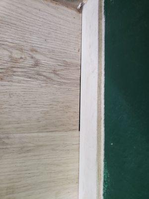 Gap in floor between floor and trim