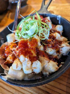 Lobster "Mac" & Cheese. $26. Crispy rice cakes, Mornay sauce, herb breadcrumbs, chili poached lobster.