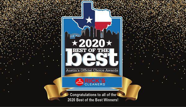 It's an honor to win Austin's Best of the Best for 2020.