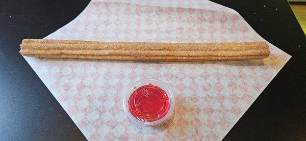 Churro with Strawberry Dipping Sauce. Satisfactory.