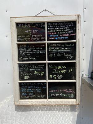 Menu board