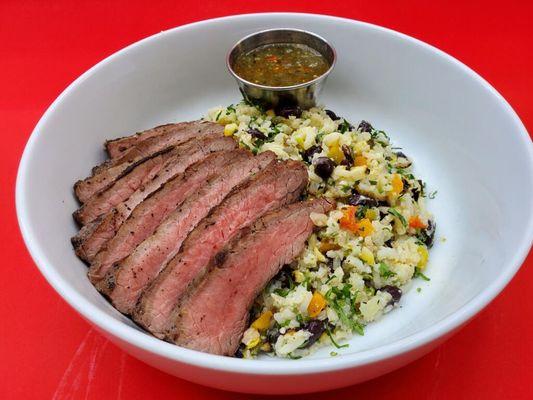 Steak Fajita Cauli-Rice Bowl