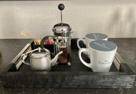 Grace Farms coffee service brought to my room