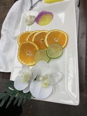 Luxurious Tropical Pedicure fragrant & refreshing for the ultimate relaxation!