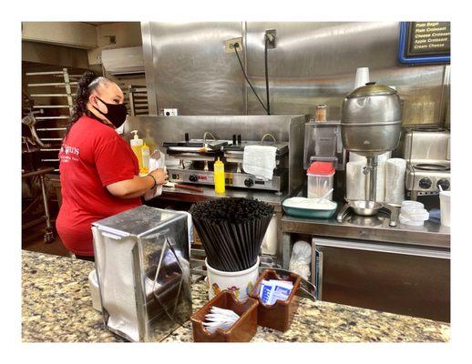 Inside  Dunk Donuts. (W Lake St/Broadway Melrose Park, IL ) Old Fashion Donuts Shop. Donuts Croissants Breakfast Sandwiches Coffee.Cool!