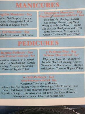 Nails & Spa prices