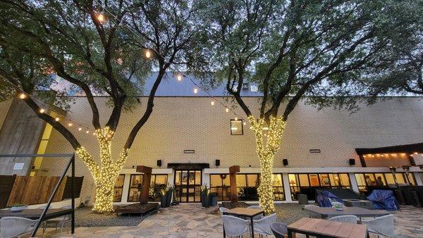 Our gorgeous patio is just the setting for night reception!