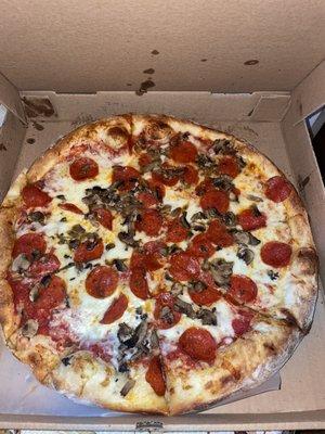 Pepperoni and mushroom