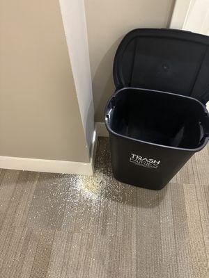 My photo wouldn't upload with my previous review. This is the cat litter left all in my hallway by trash fairies.