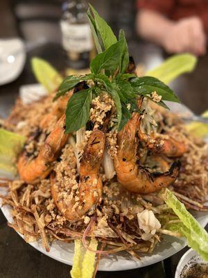 Young Lotus Shoot Salad with Shrimp and Pork