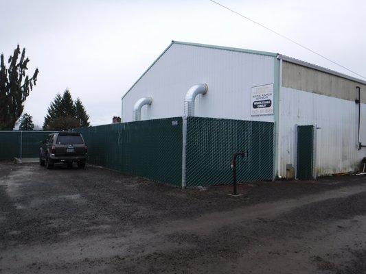 Slatted chain link fence