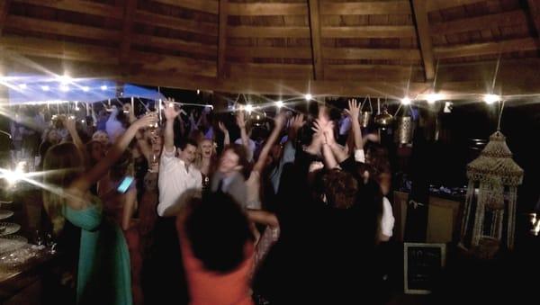 Crowd getting down at a Fall, 2015 Wedding