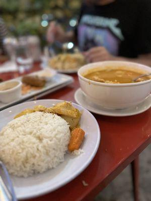 Massaman curry and rice.