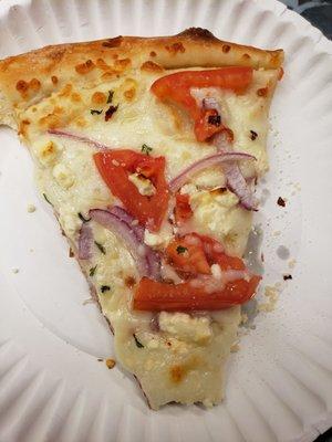 White delicious pizza.