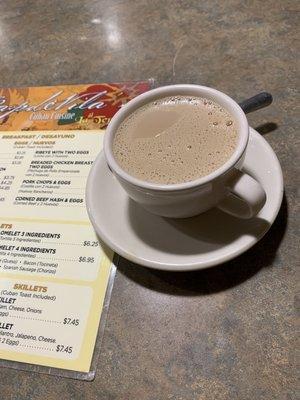 Cuban coffee with milk s 1.95 l 3.20