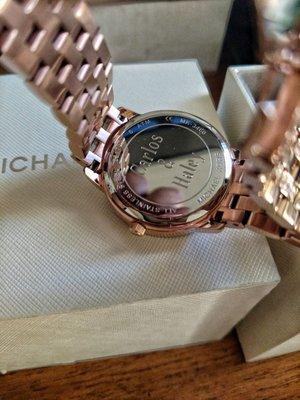 MICHAEL KORS WATCH ENGRAVED