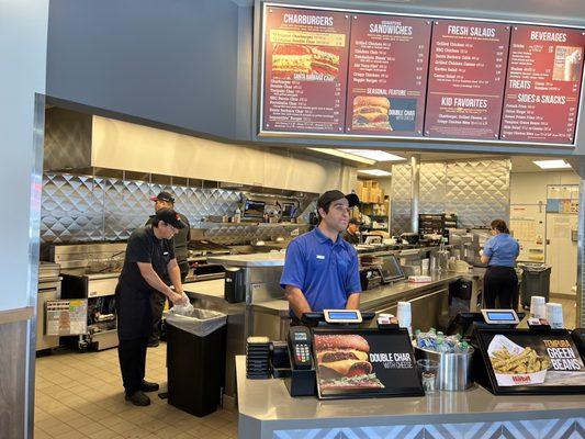 Eager staff and kitchen crew.