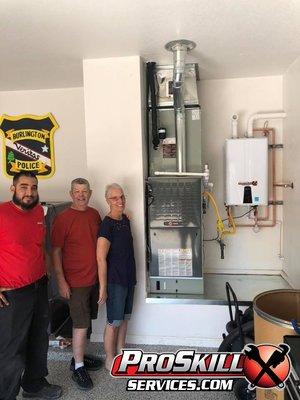 Successful HVAC Installation with happy customers!