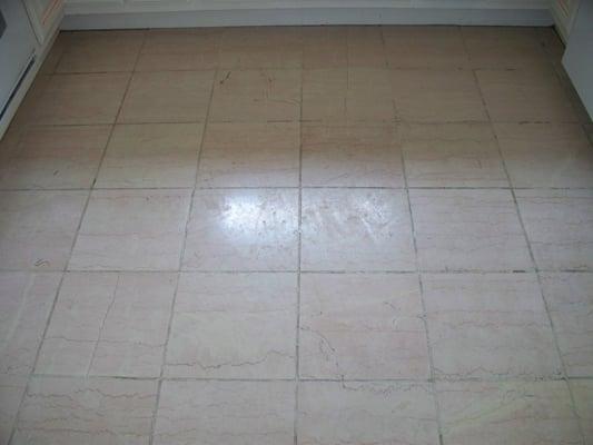 Stone floor polish / BEFORE Photo