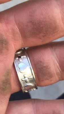 I work construction and have had this ring over 2 years and it still looks new.