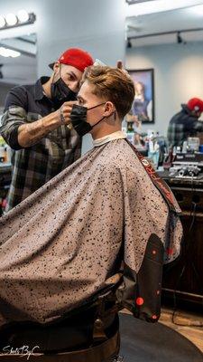 Rob doing a haircut clean up